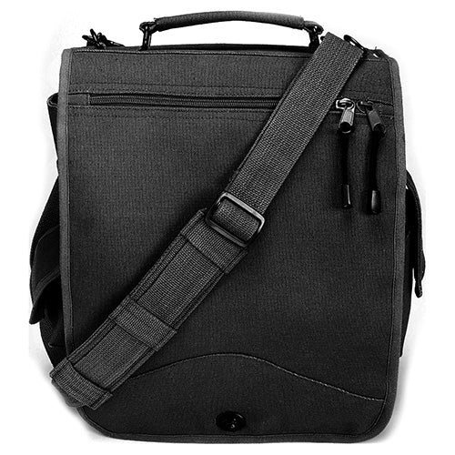 Bolso bandolera vintage M-51 negro de lona 30 x 35 x 15 cm