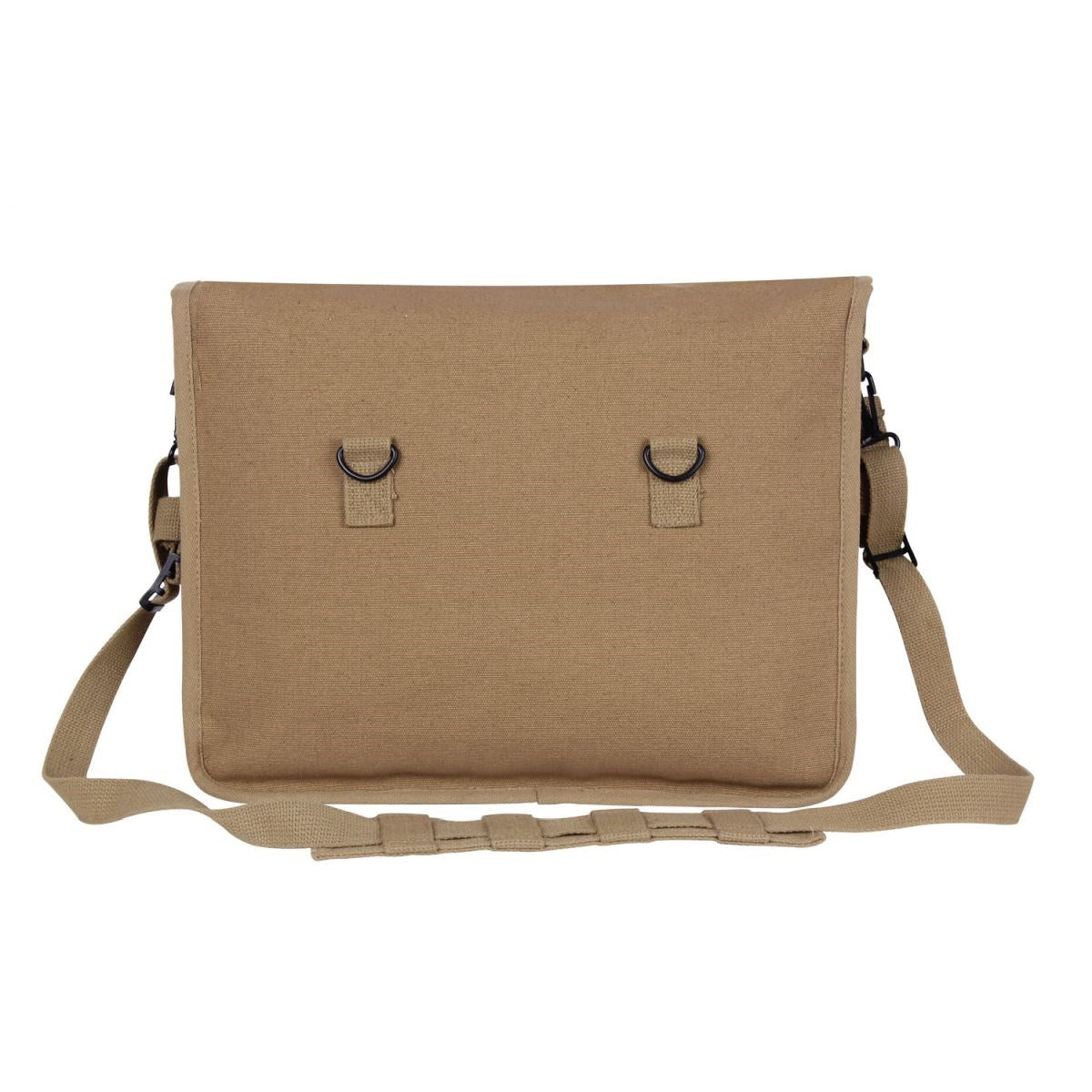 Bolsa bandolera ISRAELI PARATROOPER negra de lona de algodón, 38×28×10 cm