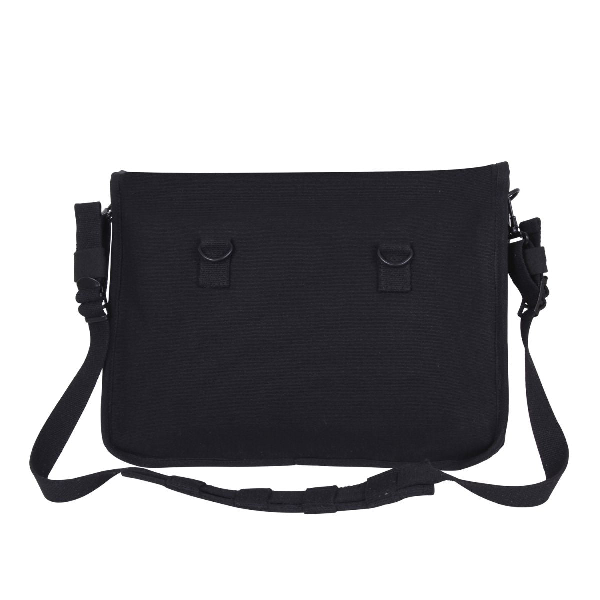 Bolsa bandolera ISRAELI PARATROOPER negra de lona de algodón, 38×28×10 cm