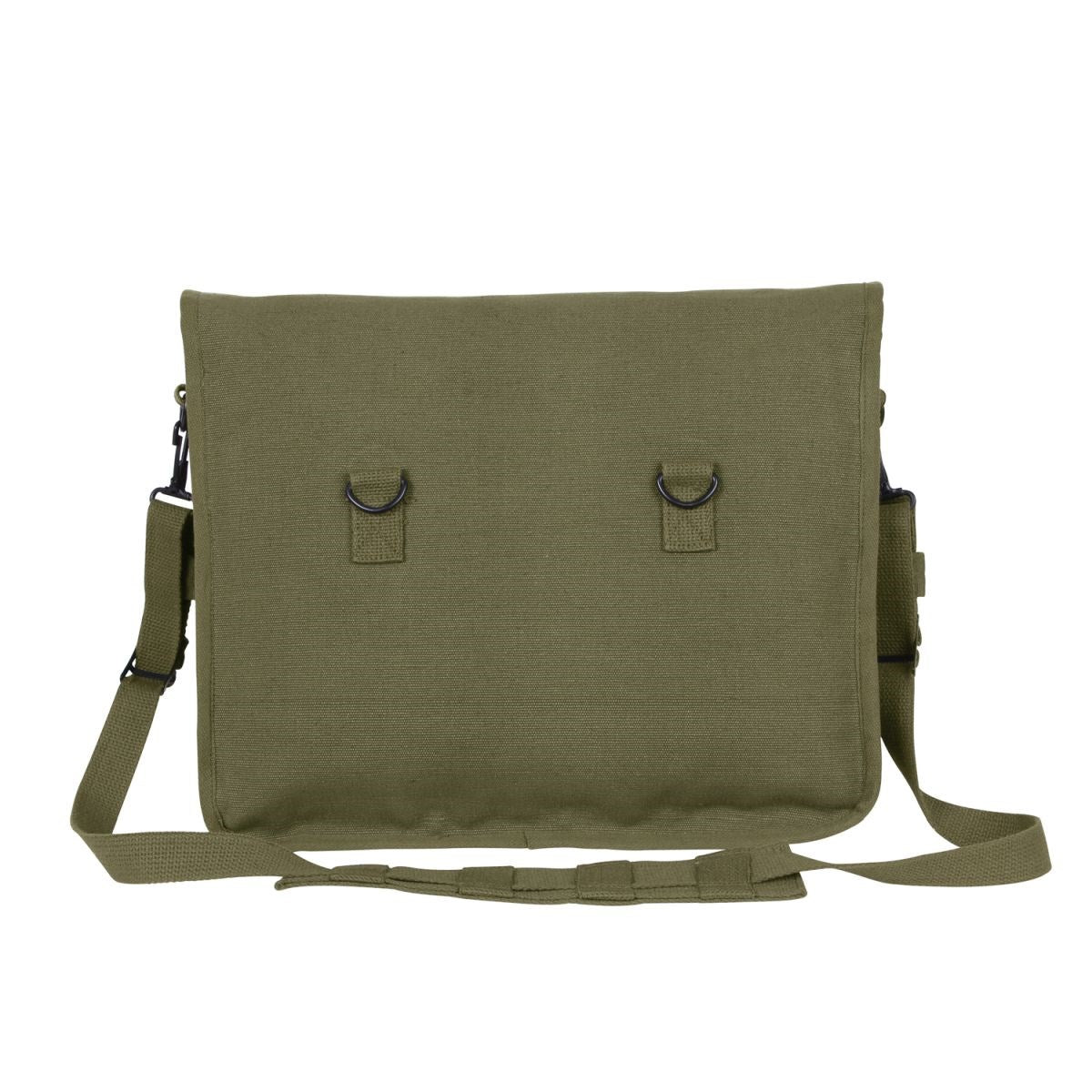 Bolsa bandolera ISRAELI PARATROOPER negra de lona de algodón, 38×28×10 cm