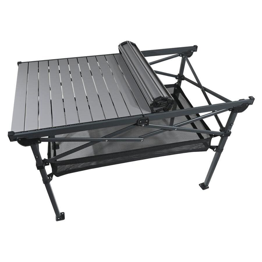 Mesa plegable de camping Roll Due con tablero de lamas y armazón plegable