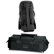 Bolsa duffle táctica MOSSAD negra, extragrande, base de PVC impermeable