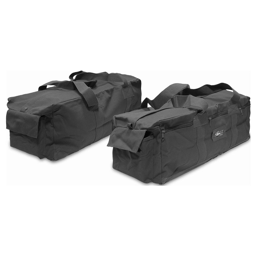 Bolsa de viaje israelí negra de algodón con base PVC impermeable, casi 100 L