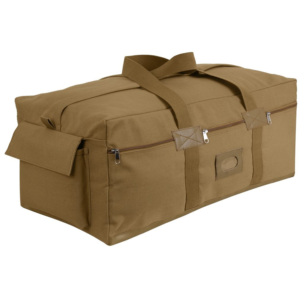 Bolsa israelí negra casi 100 L, lona de algodón resistente y fondo de PVC impermeable