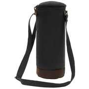 Bolsa isotérmica verde para bebidas, exterior de lona de algodón encerado y forro aislante de poliéster