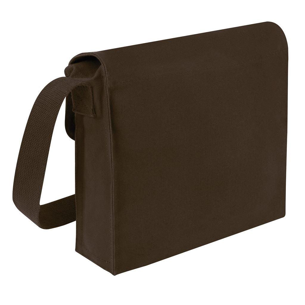 Bolsa de hombro de algodón vintage con cierre de correas de cuero, 30×28×9 cm