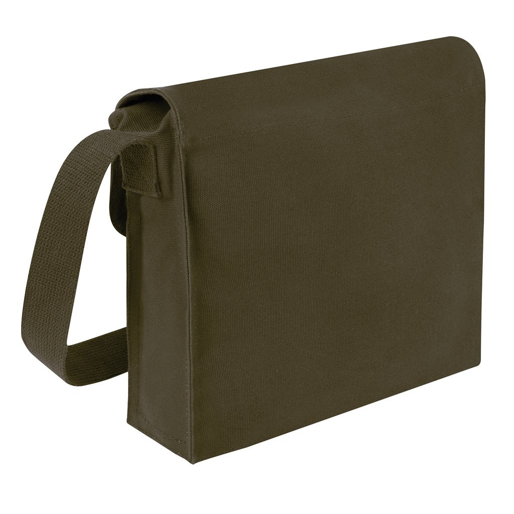 Bolsa de hombro de algodón vintage con cierre de correas de cuero, 30×28×9 cm