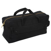 Bolsa de herramientas JUMBO MECHANICS, lona negra con cremallera de latón