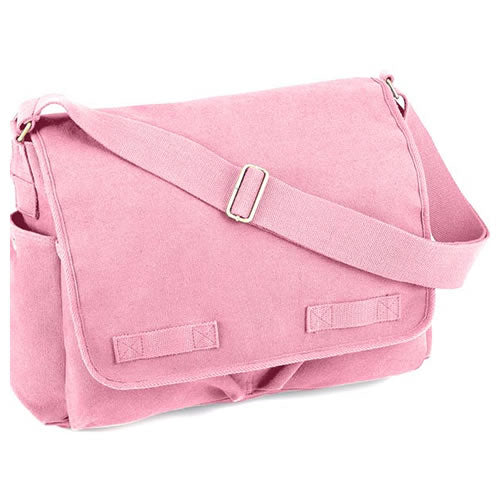 Bolso bandolera vintage de lona de algodón 38x28x15 cm con correa