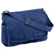 Bolso vintage bandolera 38 x 28 x 15 cm en lona de algodón resistente