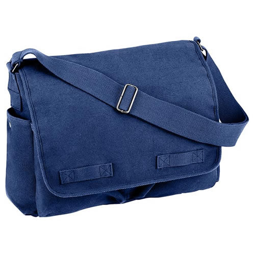Bolso vintage bandolera 38 x 28 x 15 cm en lona de algodón resistente