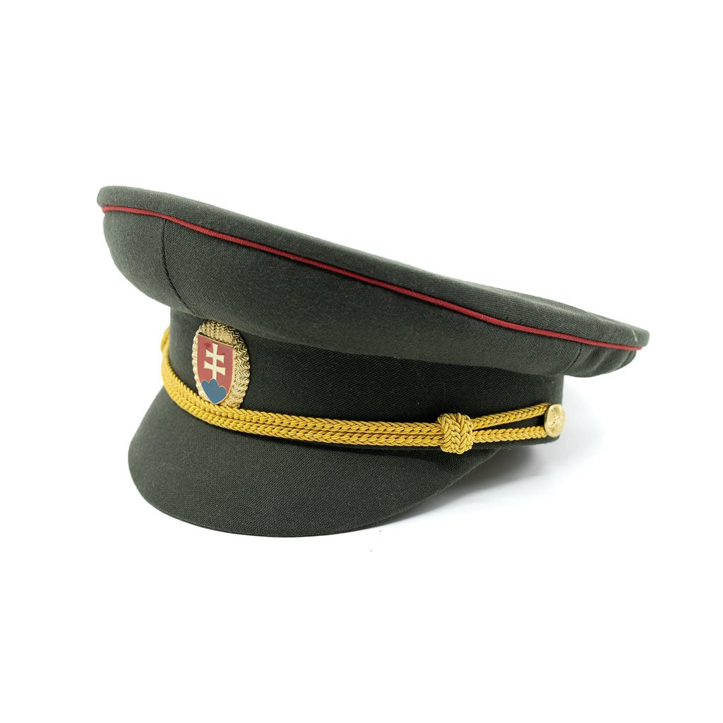 Brigadýrka důstojnická SK con placa dorada, línea roja, color verde (816020-4)