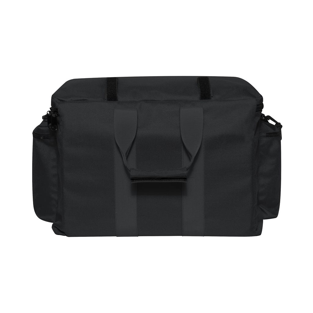 Bolsa de transporte negra POLICE EQUIPMENT con refuerzos laterales rígidos y gran capacidad