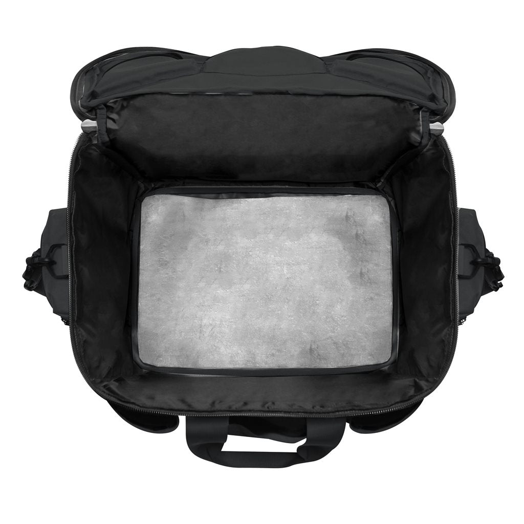 Bolsa de transporte negra POLICE EQUIPMENT con refuerzos laterales rígidos y gran capacidad