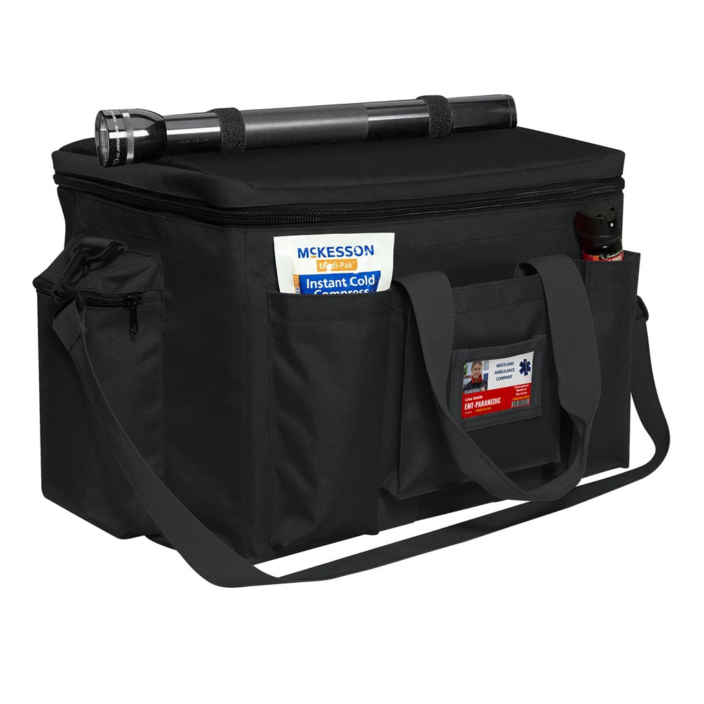 Bolsa de transporte negra POLICE EQUIPMENT con refuerzos laterales rígidos y gran capacidad