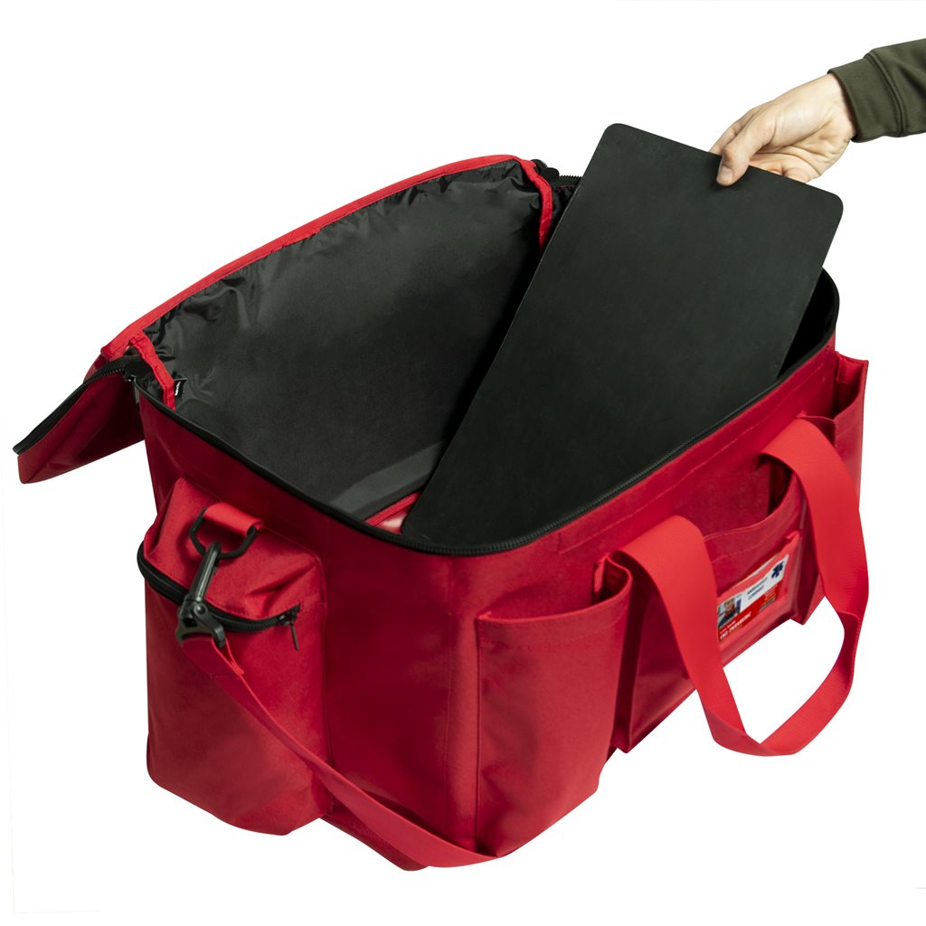Bolsa de transporte negra POLICE EQUIPMENT con refuerzos laterales rígidos y gran capacidad