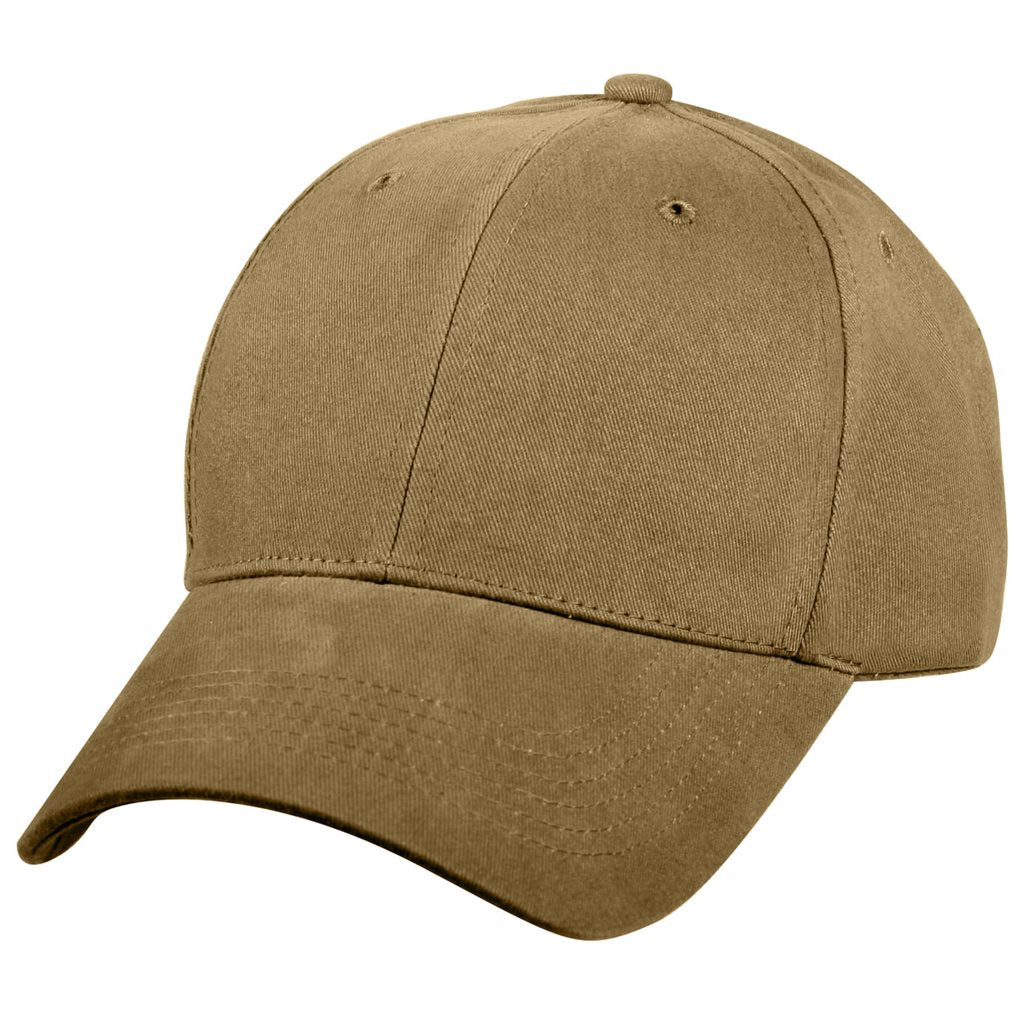 Gorra baseball COYOTE Brown cinco paneles perfil bajo ajustable con hebilla metálica