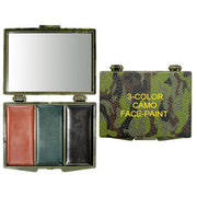 Pinturas de camuflaje 3 colores en estuche plástico con espejo