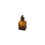 Botella de vidrio cuadrada 30 ml con tapón pulido, 38x38 mm, altura 75 mm