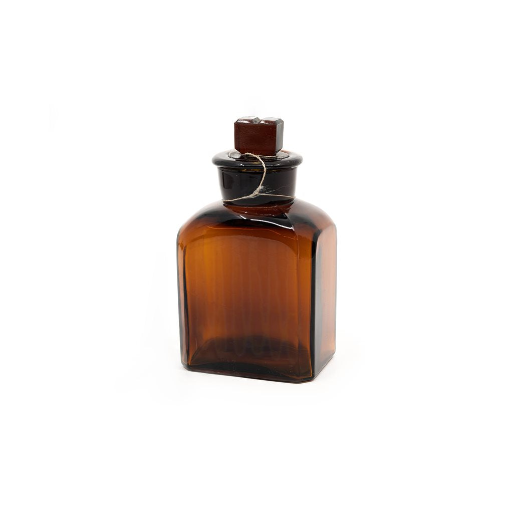 Botella de vidrio cuadrada 150 ml con cuello ancho pulido
