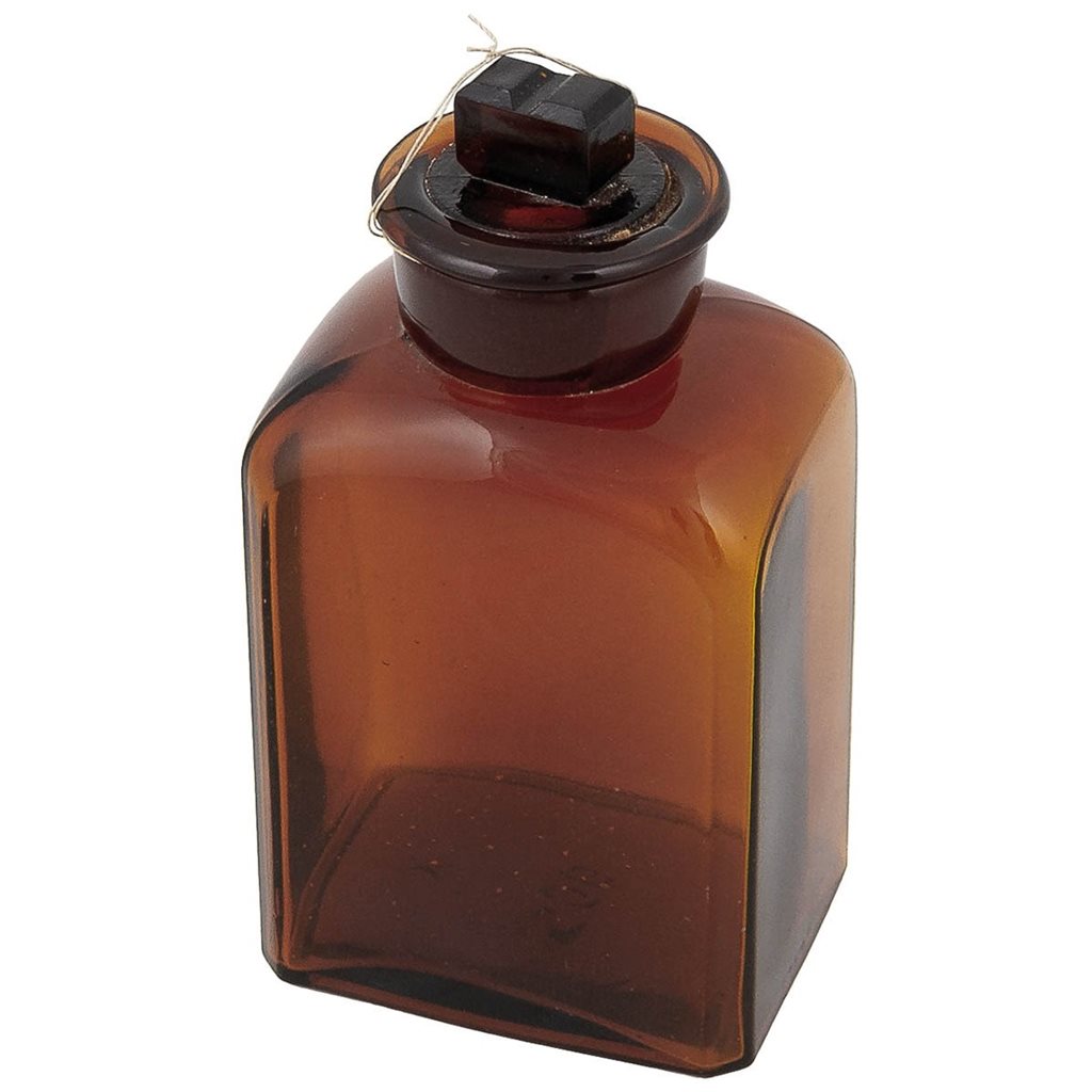 Botella de vidrio cuadrada 500 ml con cuello ancho pulido