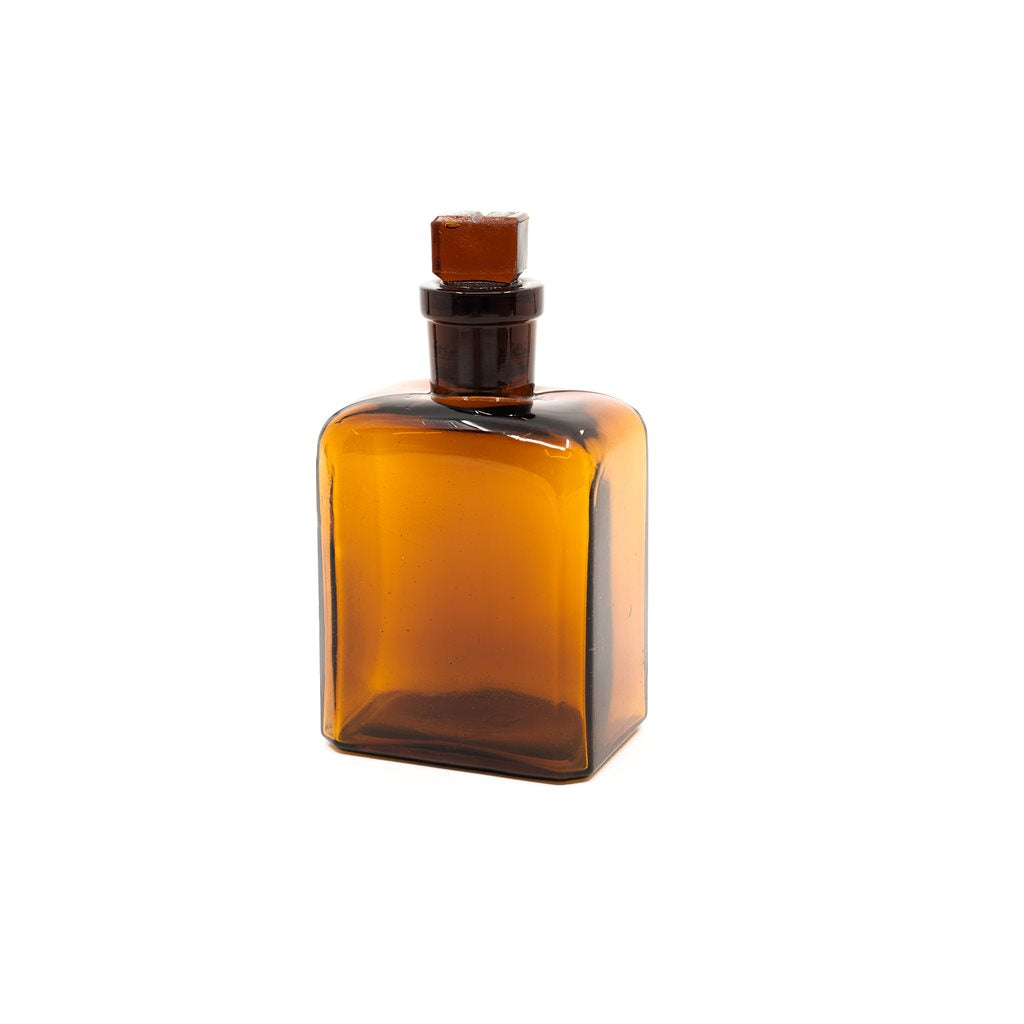 Botella de vidrio cuadrada 150 ml con cuello estrecho molido