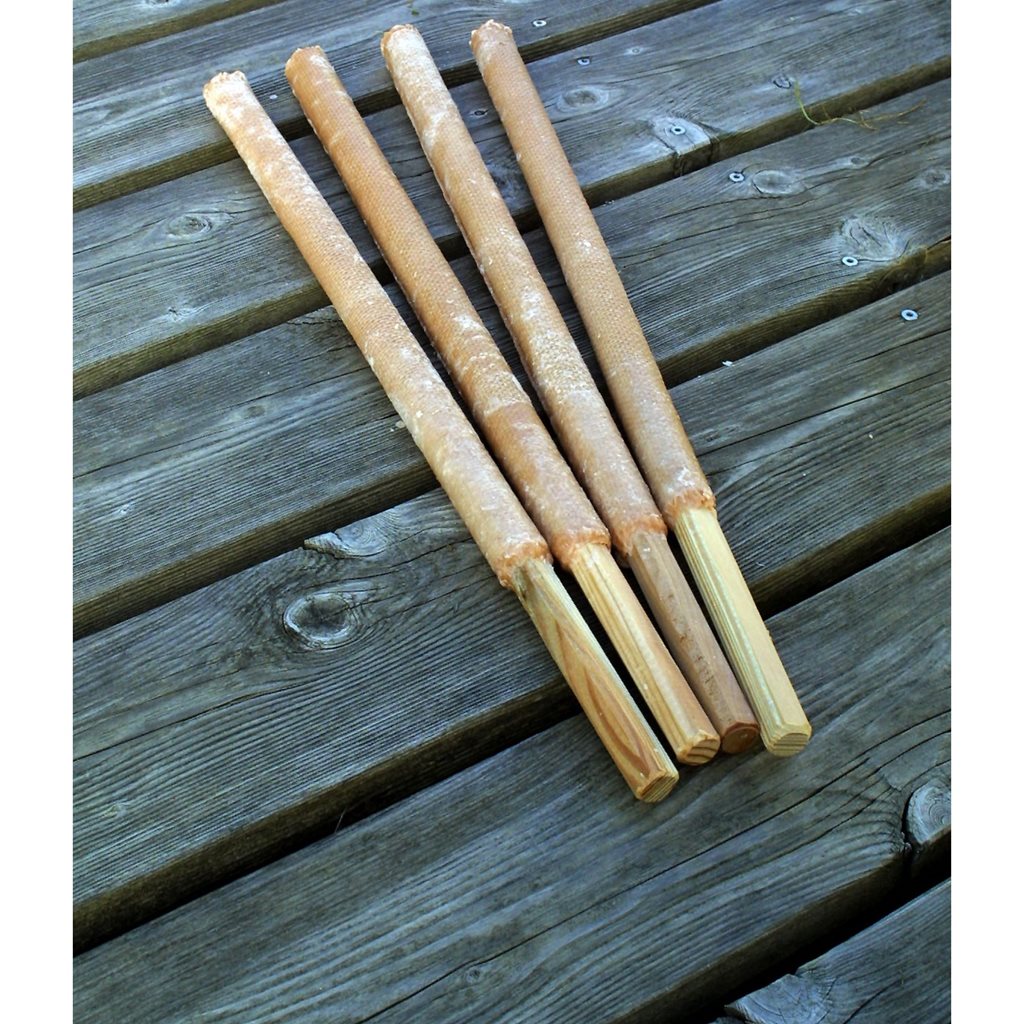 Antorchas de cera 4 unidades 3x50 cm (hasta 100 min)