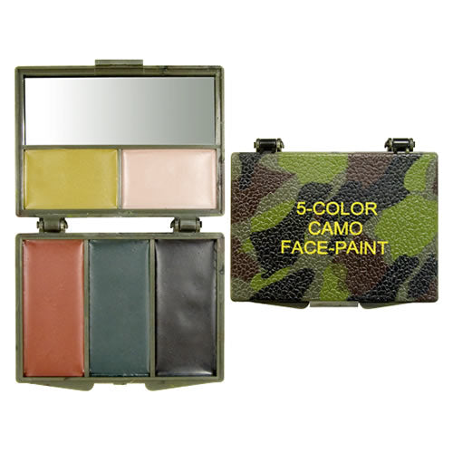 Paleta de 5 pinturas de camuflaje con espejo