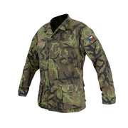 Blusa AČR vz.95 usada con camuflaje en negro, marrón, oliva y verde claro