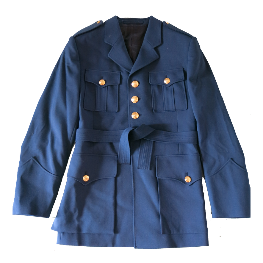 Saco azul de guardia de honor con botones dorados
