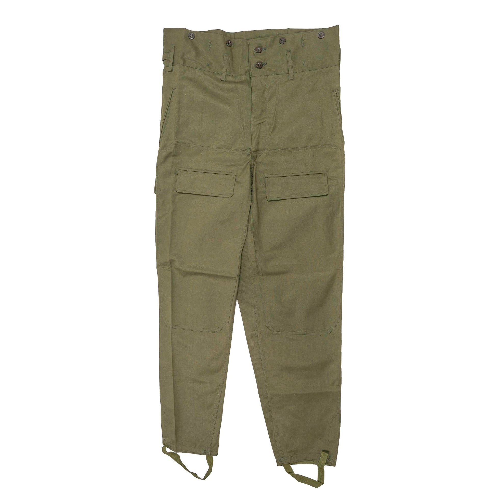 Pantalones militares vz.85 nuevos verdes con bolsillos y cierre de botones