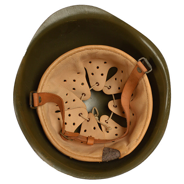 Casco de defensa civil de acero usado