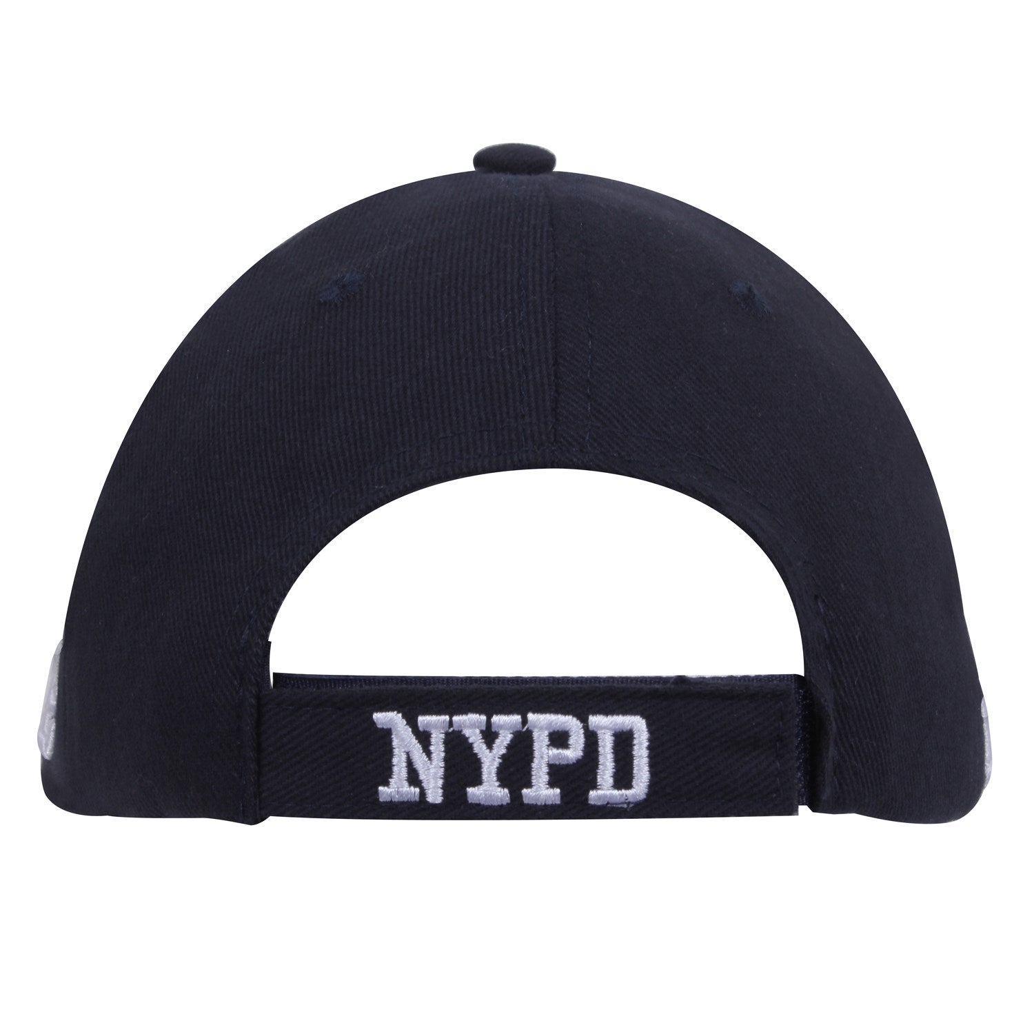 Gorra NYPD azul marino de algodón peinado con bordado blanco NYPD y POLICE