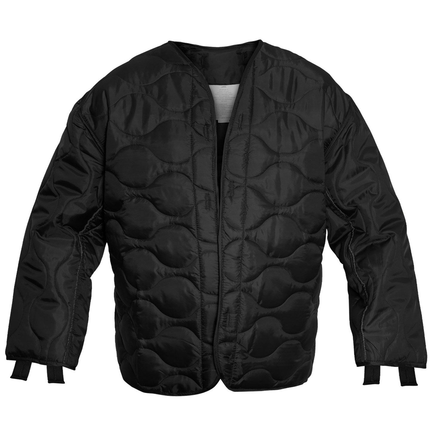 Forro acolchado para chaqueta US 65 negro, con ojales para botones
