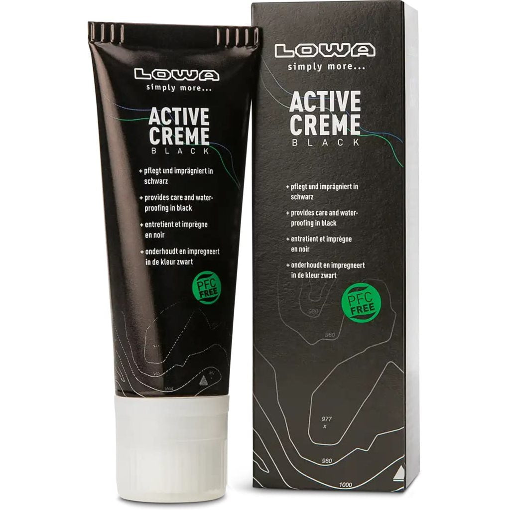 Crema LOWA ACTIVE 75 ml negra para cuero, nobuk y ante