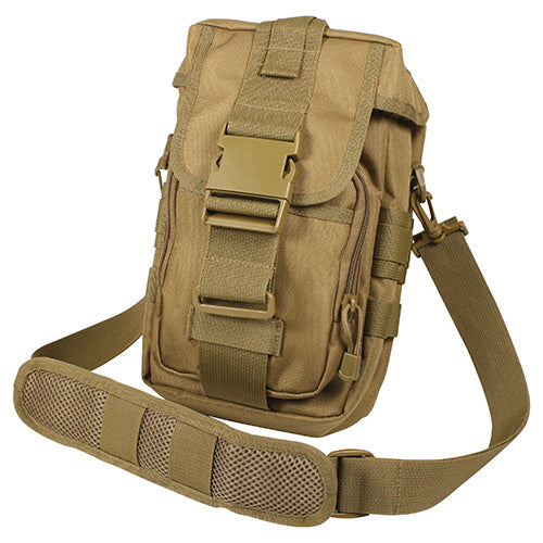 Bolsa táctica FLEXIPACK COYOTE bandolera MOLLE con correa ajustable y solapa con hebilla FASTEX