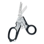 Tijeras de rescate RAPTOR negras con funda, mango de fibra y cortadores de cinturón y anillos