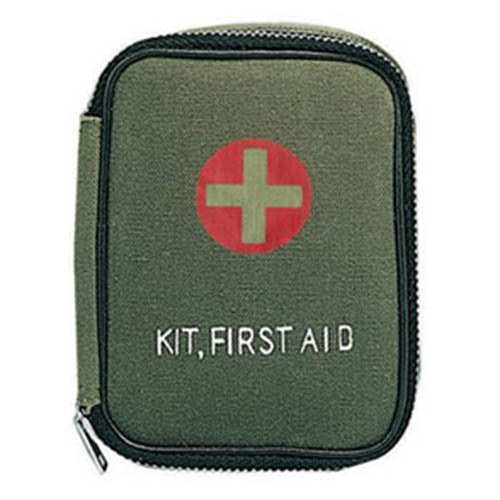 Funda de primeros auxilios M-1 verde con trabilla para cinturón