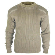 Jersey acrílico Rothco Commando khaki con parches reforzados en hombros y codos