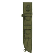 Funda verde para machete 45 cm con bolsillos, anillas D y anclajes MOLLE