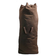 Saco de equipo militar verde usado con dos asas y cierre de cordón (63 x 115 cm)