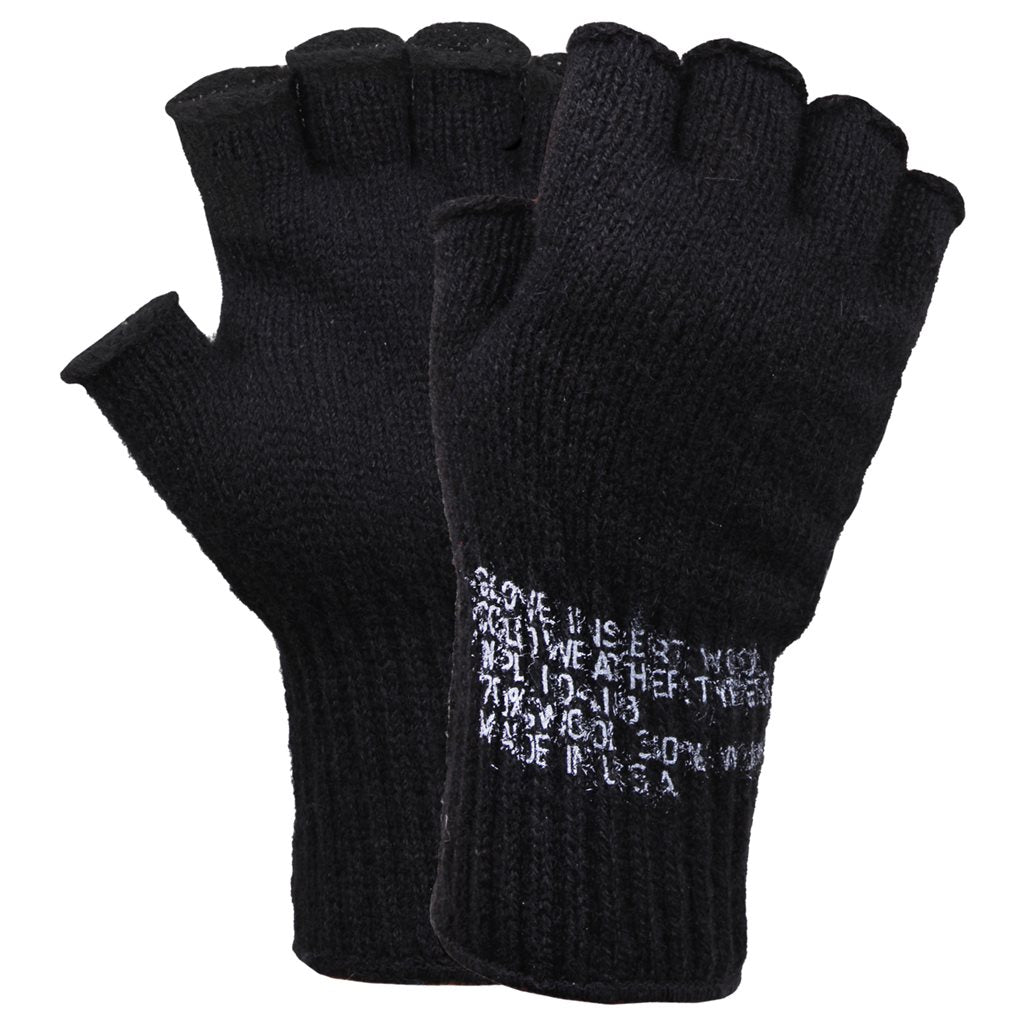 Guantes de lana sin dedos US verde, producto militar