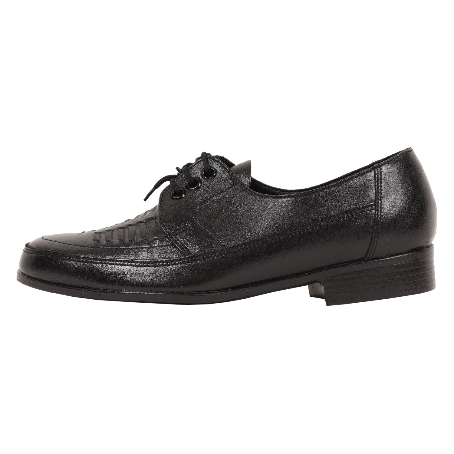 Zapatos bajos AČR con tejido, color negro, imagen del par