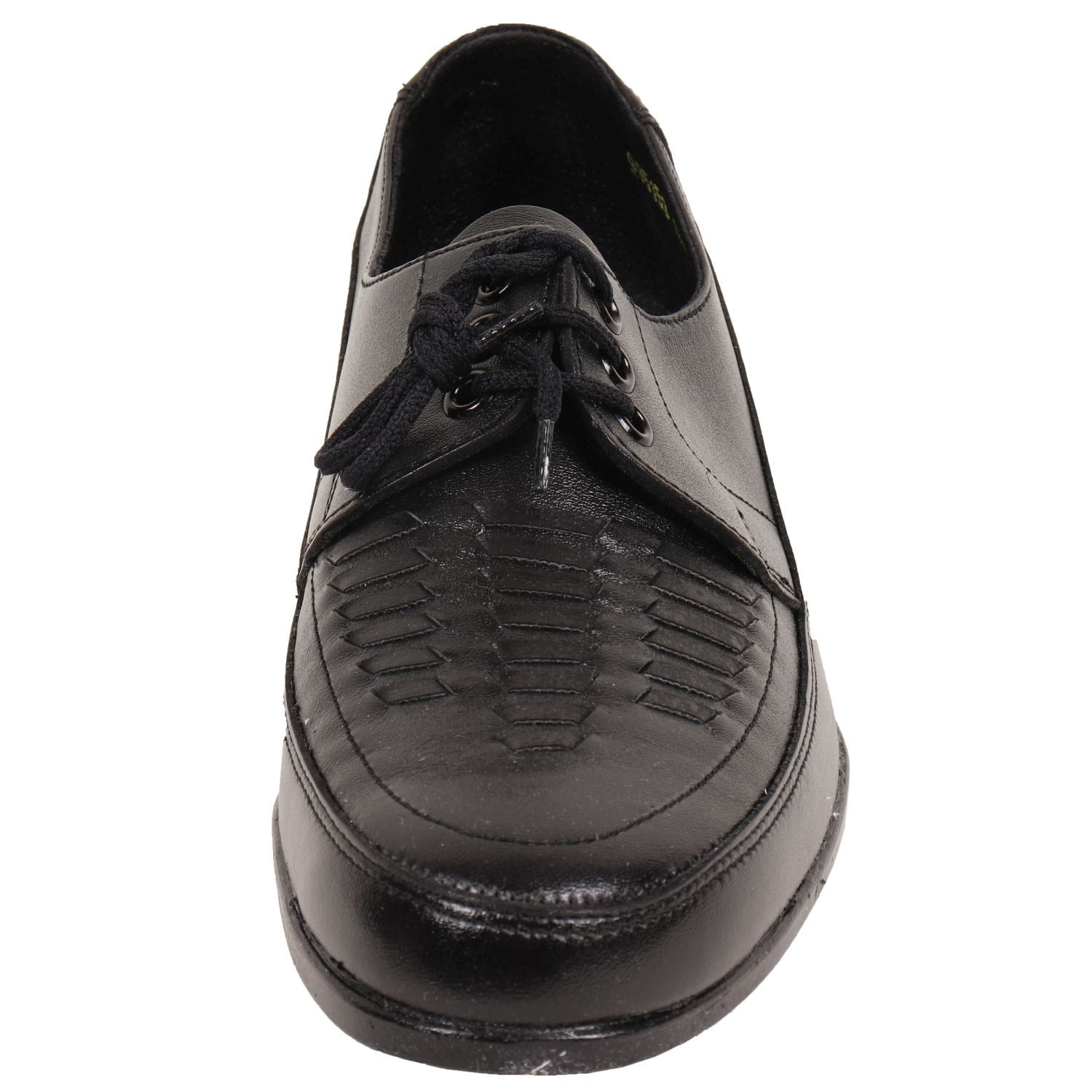 Zapatos bajos AČR con tejido, color negro, imagen del par