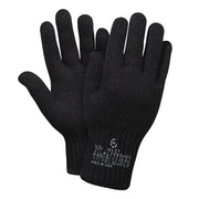 Guantes de lana US negros, punto tejido; 70% lana, 30% nylon; modelo 8418BLK. Usados por US Army.