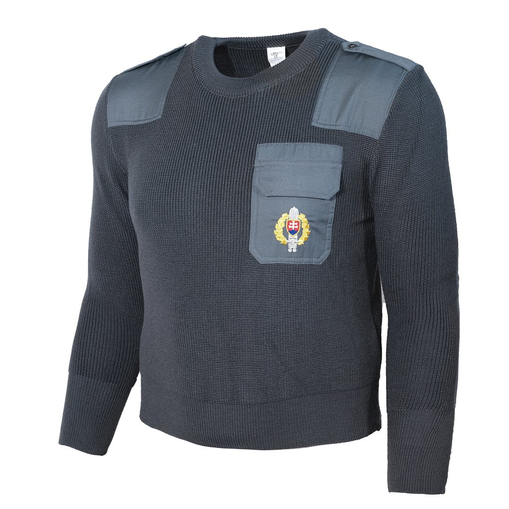 Jersey SK gris con bolsillo frontal y hombreras - imagen del producto