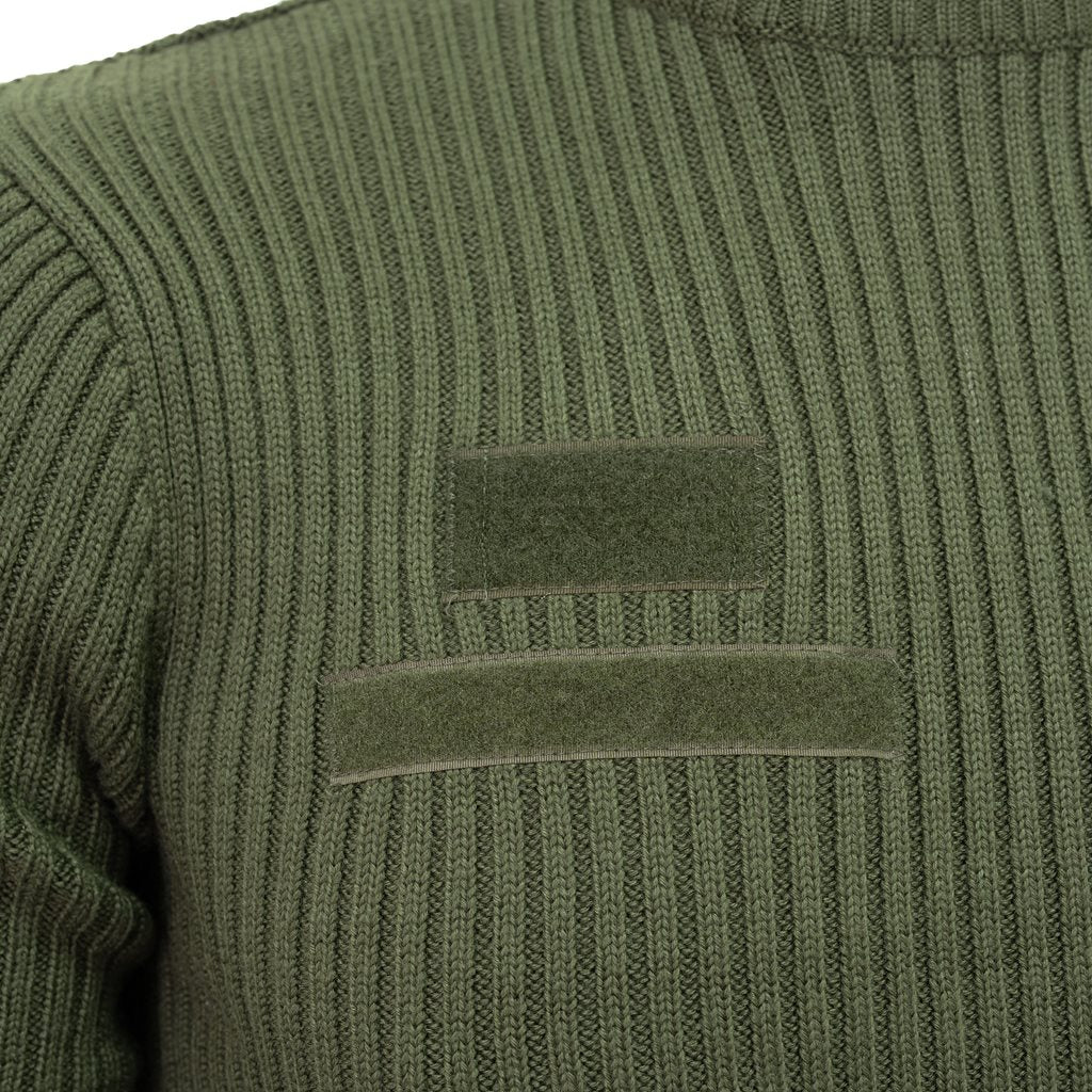 Suéter AČR vz.95 verde, manga larga con cuello acanalado y puños elásticos