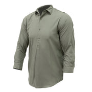 Camisa verde AČR vz.21 tipo pulóver con cierre 3/4, superficie lisa