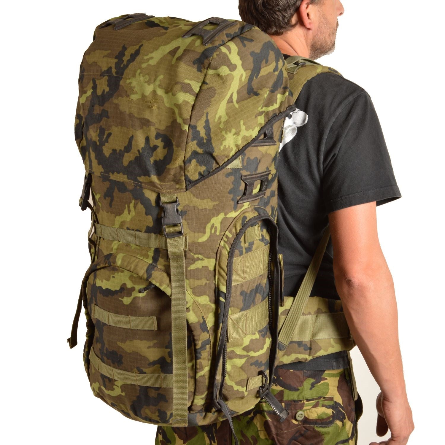 Mochila AČR TL60 ALP vz.95 patrón selva usada sin bolsillos laterales