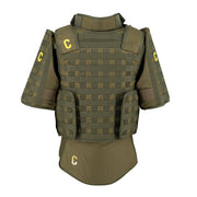 Chaleco balístico protector verde con funda y protecciones, artículo 8520601